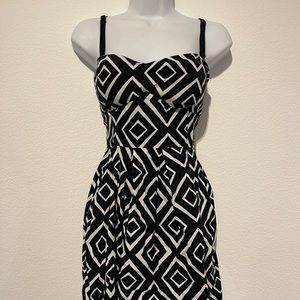 Geometric design Midi Dress